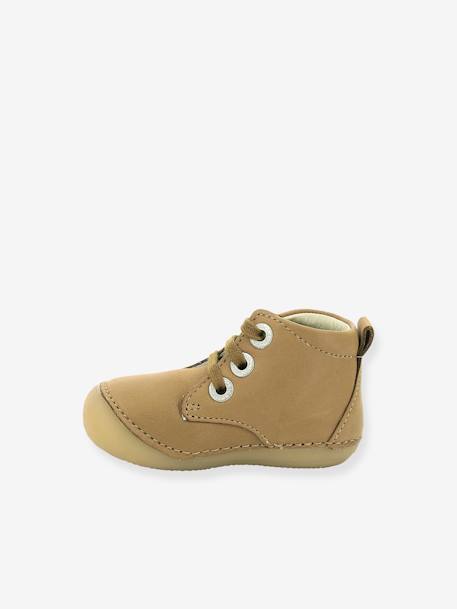 Bottillons cuir bébé mixte Soniza KICKERS® 1ers pas camel+marine 3 - vertbaudet enfant 