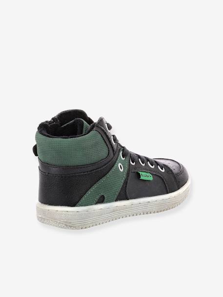 Baskets sneakers garçon Lowell KICKERS® noir vert 4 - vertbaudet enfant 