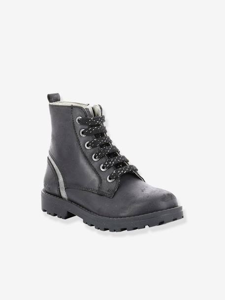 Boots fille Grooke KICKERS® noir argent 1 - vertbaudet enfant 