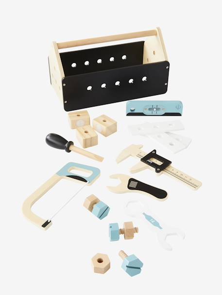 Boîte à outils du bricoleur en bois FSC® noir 4 - vertbaudet enfant 