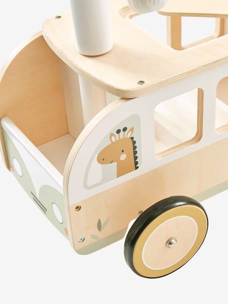 Porteur bus à doudous HANOÏ en bois FSC® BLANC MOYEN UNI AVEC DECOR 4 - vertbaudet enfant 