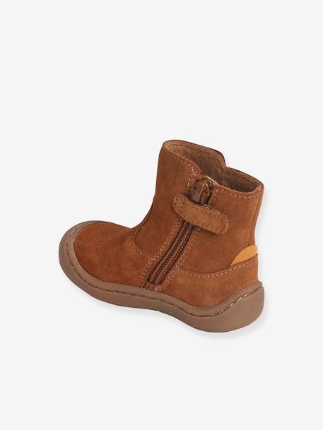 Boots cuir souple bébé fille 4 pattes marron 3 - vertbaudet enfant 