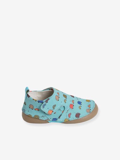 Chaussons bébé garçon en toile imprimée Bleu imprimé caravane 3 - vertbaudet enfant 