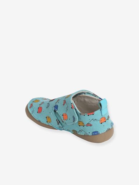 Chaussons bébé garçon en toile imprimée Bleu imprimé caravane 4 - vertbaudet enfant 