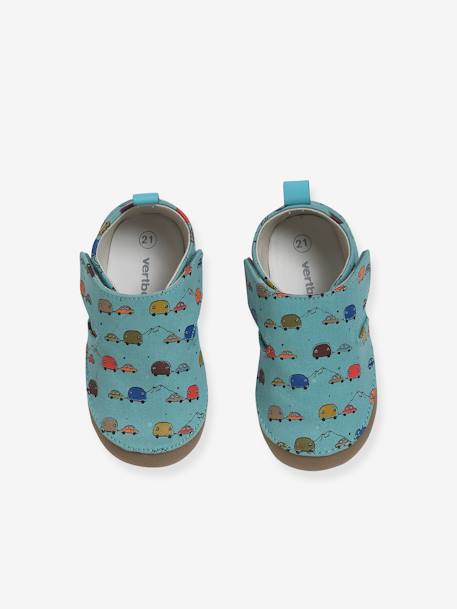 Chaussons bébé garçon en toile imprimée Bleu imprimé caravane 2 - vertbaudet enfant 