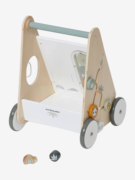 Chariot de marche avec freins HANOÏ en bois FSC® multicolore 6 - vertbaudet enfant 