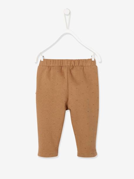 Pantalon molleton bébé fille bleu grisé+chaudron imprimé+écru+vert sauge 5 - vertbaudet enfant 