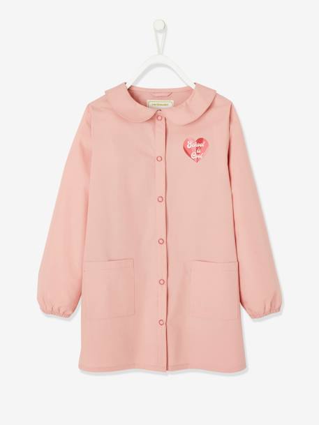 Tablier motif coeur personnalisable Basics fille rose 1 - vertbaudet enfant 