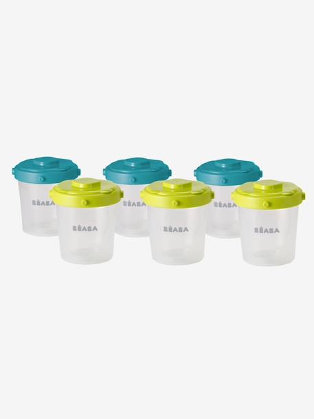 Lot de 6 portions clip 2ème âge BEABA transparent / vert 2 - vertbaudet enfant 