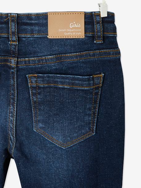 Jean slim MorphologiK 'waterless' fille tour de hanches FIN avec usures Brut+denim black+stone 4 - vertbaudet enfant 