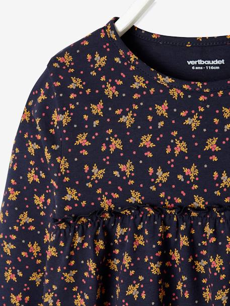 T-shirt blouse fille imprimé fleurs encre imprimé 3 - vertbaudet enfant 