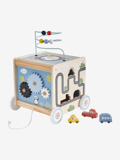 Cube d'activités à tirer EN VOITURE SIMON en bois FSC® multicolore 5 - vertbaudet enfant 