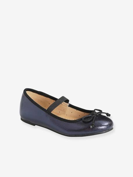 Ballerines irisées fille Bleu marine métallisé+dark silver+Orchidée 1 - vertbaudet enfant 