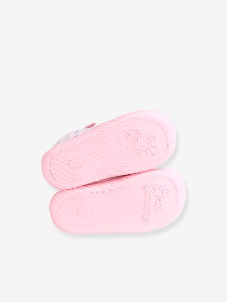 Chaussons zippés bébé fille fabriqués en France rose imprimé 5 - vertbaudet enfant 