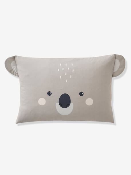 Parure housse de couette + taie d'oreiller BIO* KOALA gris / écru 4 - vertbaudet enfant 