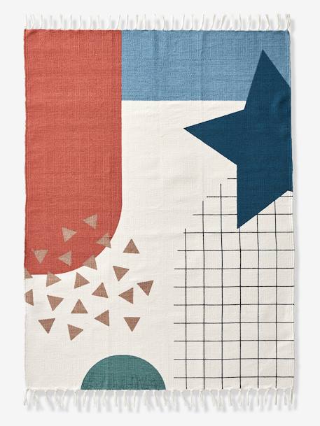 Tapis rectangle formes géométriques bleu / multicolore 1 - vertbaudet enfant 