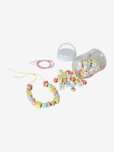 Baril de perles en bois FSC® rose+vert 1 - vertbaudet enfant 