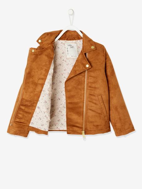 Veste fille en nubuck anthracite+marron clair 7 - vertbaudet enfant 