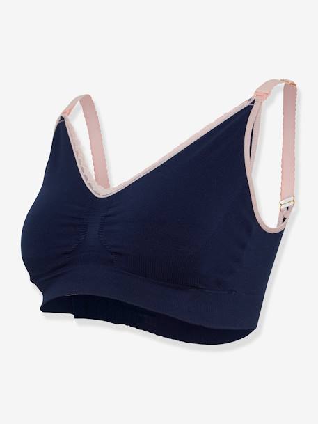 Soutien-gorge biologique grossesse et allaitement sans coutures CARRIWELL Original Deluxe MARINE 4 - vertbaudet enfant 