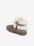 Boots cuir fourrés bébé fille Taupe 3 - vertbaudet enfant 