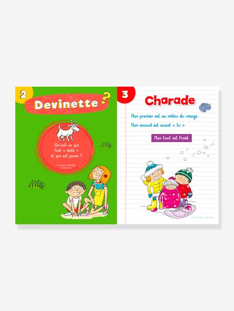 Livre éducatif Sami et Julie - 100 blagues, charades et devinettes - Tome 2 - HACHETTE ÉDUCATION BLANC 4 - vertbaudet enfant 