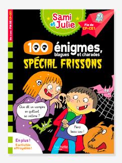 Jouet-Livres-Livres d'activités et de jeux-Livre éducatif Sami et Julie - 100 Enigmes, spécial frissons - HACHETTE ÉDUCATION