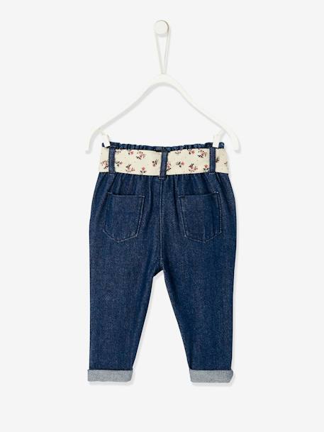 Jean avec ceinture en tissu bébé denim brut+denim gris+denim stone 2 - vertbaudet enfant 