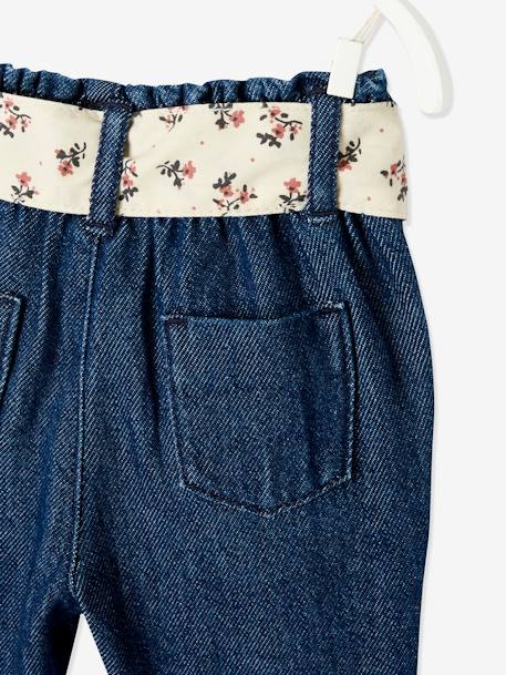 Jean paperbag avec ceinture bébé denim brut+denim stone 4 - vertbaudet enfant 