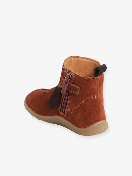 Boots cuir bébé garçon premiers pas marron 3 - vertbaudet enfant 