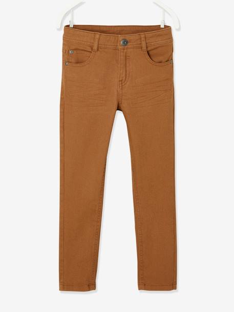 Pantalon slim MorphologiK LARGE garçon BEIGE+NOISETTE 8 - vertbaudet enfant 