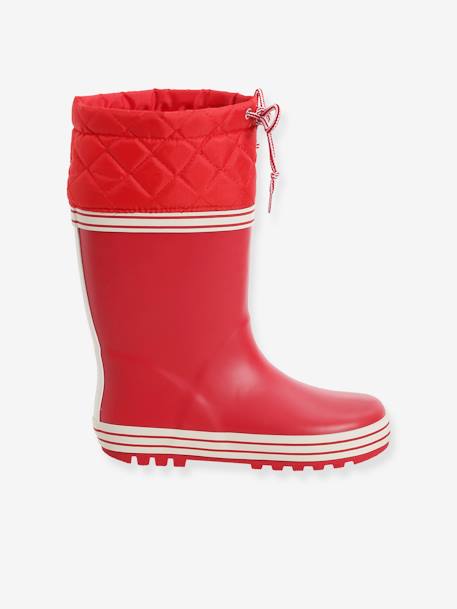 Bottes de pluie col matelassé Rouge 2 - vertbaudet enfant 