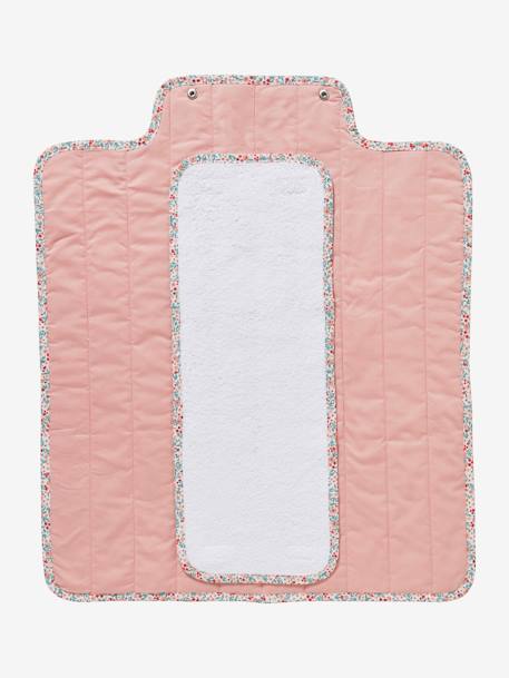 Tapis à langer de voyage gris chiné+marine imprimé+rose 11 - vertbaudet enfant 