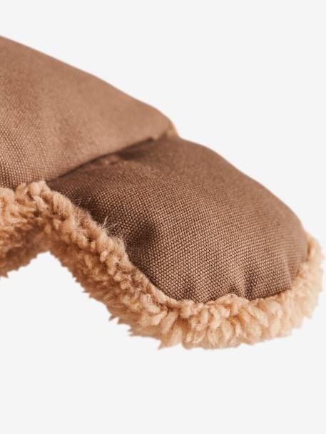 Coussin carré Ourson en sherpa brun 2 - vertbaudet enfant 