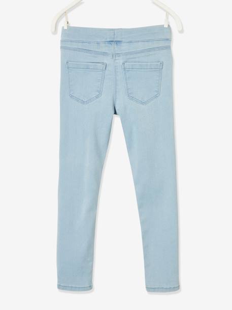 Tregging Basics en denim 'waterless' fille denim bleached+denim brut 6 - vertbaudet enfant 