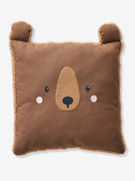 Coussin carré Ourson brun 1 - vertbaudet enfant 