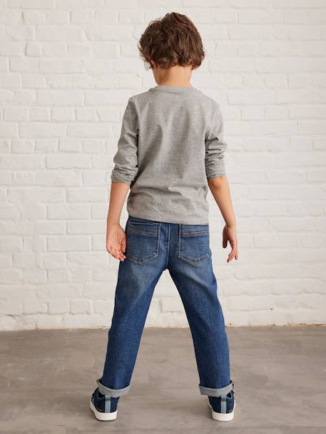 Jean droit relax forme loose garçon stone 8 - vertbaudet enfant 