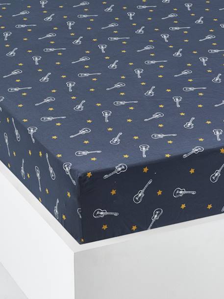 Drap-housse enfant ROCK STAR marine foncé 1 - vertbaudet enfant 