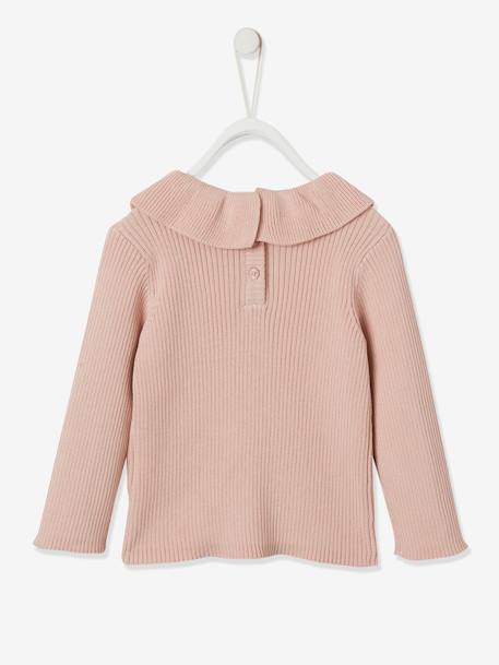 Pull à collerette bébé bronze+rose fumé 6 - vertbaudet enfant 