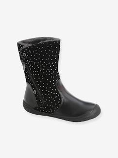 -Mi-bottes cuir fille