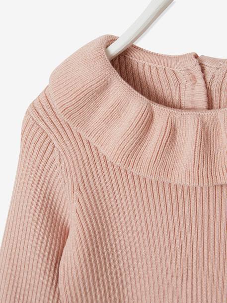 Pull à collerette bébé bronze+rose fumé 7 - vertbaudet enfant 