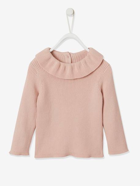 Pull à collerette bébé bronze+rose fumé 5 - vertbaudet enfant 