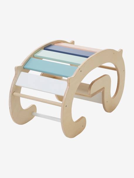 Bascule d'intérieur en bois FSC® BEIGE MOYEN UNI AVEC DECOR 2 - vertbaudet enfant 