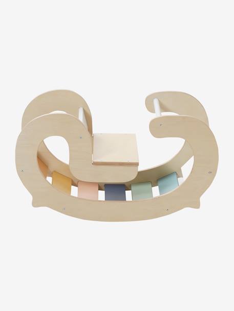 Bascule d'intérieur en bois FSC® BEIGE MOYEN UNI AVEC DECOR 8 - vertbaudet enfant 