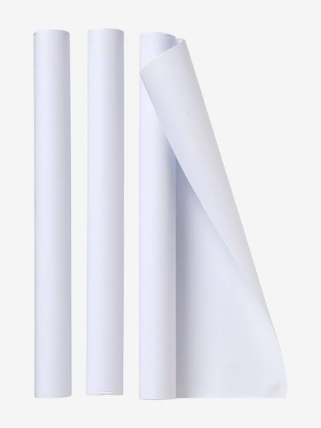 Lot de 3 rouleaux de papier pour tableau BLANC CLAIR UNI 2 - vertbaudet enfant 