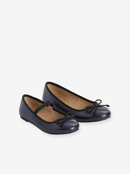 Ballerines irisées fille Bleu marine métallisé+dark silver+Orchidée 2 - vertbaudet enfant 