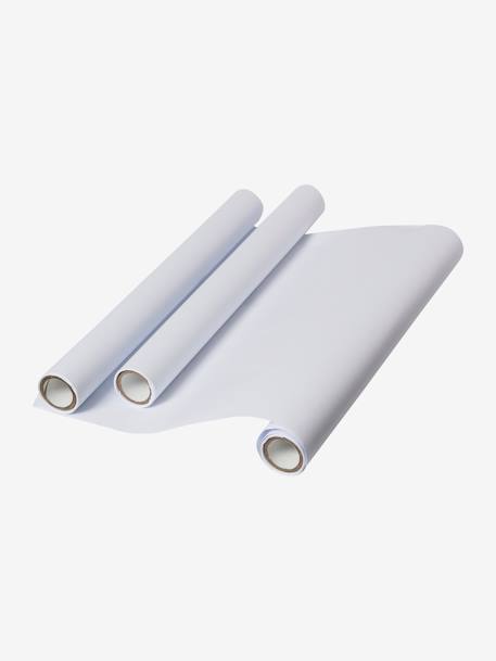 Lot de 3 rouleaux de papier pour tableau BLANC CLAIR UNI 1 - vertbaudet enfant 