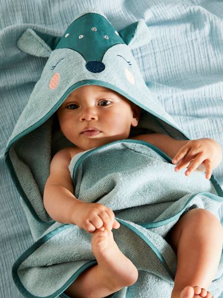 Bébé-Cape, peignoir de bain-Coffret cape de bain + gant Biche