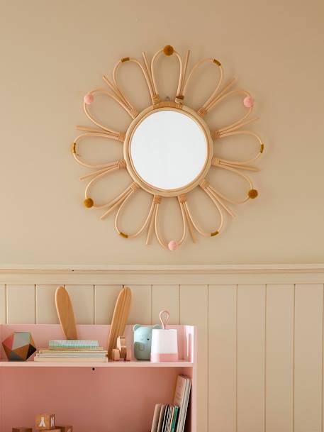 Miroir en rotin à pompons Sunshine Naturel 5 - vertbaudet enfant 