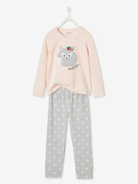 Fille-Pyjama, surpyjama-Pyjama velours fille renard