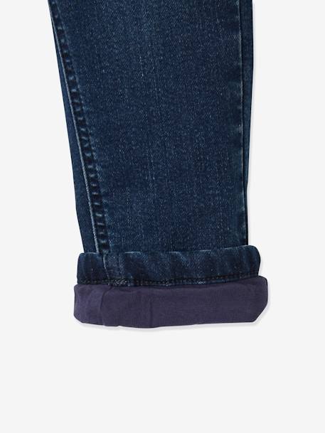 Jean droit doublé facile à enfiler garçon denim blue black 5 - vertbaudet enfant 